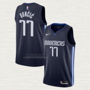 Maglia Luka Doncic NO 77 Dallas Mavericks Statement 2019-20 Blu