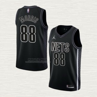 Maglia Markieff Morris NO 88 Brooklyn Nets Statement 2022-23 Nero