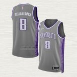 Maglia Matthew Dellavedova NO 8 Sacramento Kings Citta 2022-23 Grigio