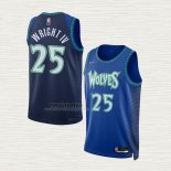 Maglia McKinley Wright IV NO 25 Minnesota Timberwolves Citta 2021-22 Blu