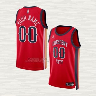 Maglia New Orleans Pelicans Personalizzate Statement 2023-24 Rosso