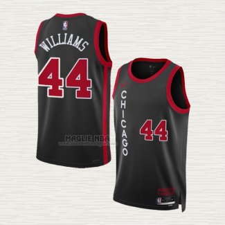 Maglia Patrick Williams NO 44 Chicago Bulls Citta 2023-24 Nero