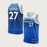 Maglia Rudy Gobert NO 27 Minnesota Timberwolves Citta 2023-24 Blu