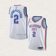 Maglia Shai Gilgeous-Alexander NO 2 Bambino Oklahoma City Thunder Association Bianco