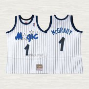 Maglia Tracy McGrady NO 1 Orlando Magic Hardwood Classics Throwback Bianco