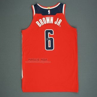 Maglia Troy Brown Jr. NO 6 Washington Wizards Statement Blu