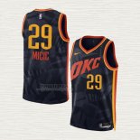 Maglia Vasilije Micic NO 29 Oklahoma City Thunder Citta 2023-24 Nero