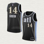 Maglia Aj Griffin NO 14 Atlanta Hawks Citta 2023-24 Nero