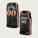 Maglia Atlanta Hawks Personalizzate Citta 2022-23 Nero