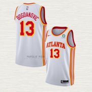 Maglia Bogdan Bogdanovic NO 13 Atlanta Hawks Association 2020-21 Bianco