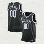 Maglia Brooklyn Nets Personalizzate Icon 2020-21 Nero