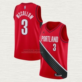 Maglia C.j. McCollum NO 3 Portland Trail Blazers Statement 2020-21 Rosso