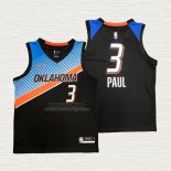 Maglia Chris Paul NO 3 Oklahoma City Thunder Citta 2020-21 Nero