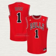 Maglia Derrick Rose NO 1 Chicago Bulls Rosso