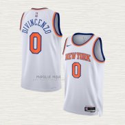 Maglia Donte Divincenzo NO 0 New York Knicks Association Bianco