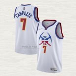 Maglia Facundo Campazzo NO 7 Denver Nuggets Earned 2020-21 Bianco