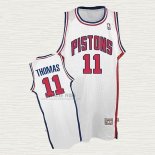 Maglia Isiah Thomas NO 11 Detroit Pistons Throwback Bianco