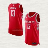 Maglia James Harden NO 13 Houston Rockets Icon Autentico Rosso