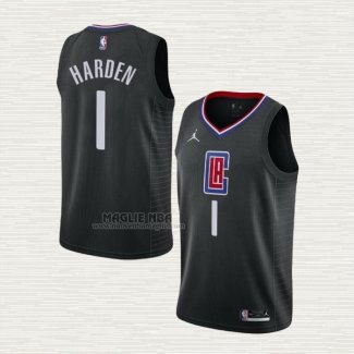 Maglia James Harden NO 1 Los Angeles Clippers Statement 2021-22 Nero