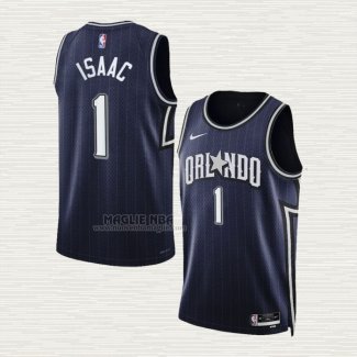 Maglia Jonathan Isaac NO 1 Orlando Magic Citta 2023-24 Blu