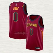 Maglia Kevin Love NO 0 Cleveland Cavaliers Icon 2018 Rosso