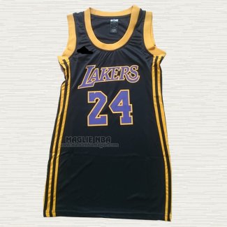 Maglia Kobe Bryant NO 24 Donna Los Angeles Lakers Nero2