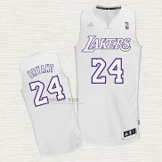 Maglia Kobe Bryant NO 24 Los Angeles Lakers Christmas Day Bianco