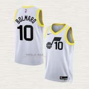 Maglia Leandro Bolmaro NO 10 Utah Jazz Association 2022-23 Bianco