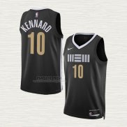 Maglia Luke Kennard NO 10 Memphis Grizzlies Citta 2023-24 Nero