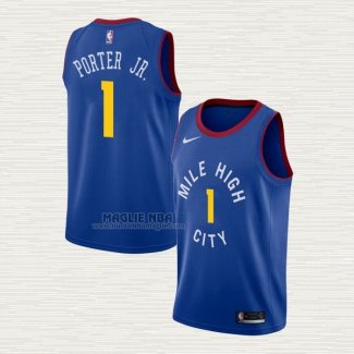 Maglia Michael Porter JR. NO 1 Denver Nuggets Citta Nero