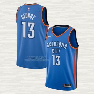 Maglia Paul George NO 13 Oklahoma City Thunder Icon Blu