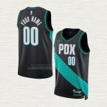 Maglia Portland Trail Blazers Personalizzate Citta 2022-23 Nero