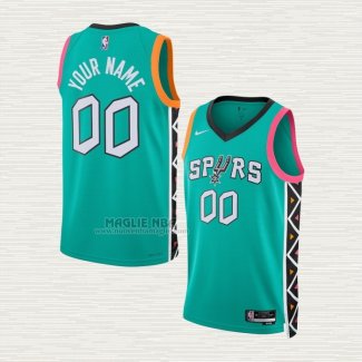 Maglia San Antonio Spurs Personalizzate Citta 2022-23 Verde