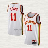 Maglia Trae Young NO 11 Atlanta Hawks Association 2022-23 Bianco