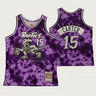 Maglia Vince Carter NO 15 Toronto Raptors Galaxy Viola