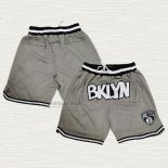 Pantaloncini Brooklyn Nets Just Don Grigio