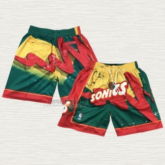 Pantaloncini Seattle Supersonics Just Don Rosso Verde