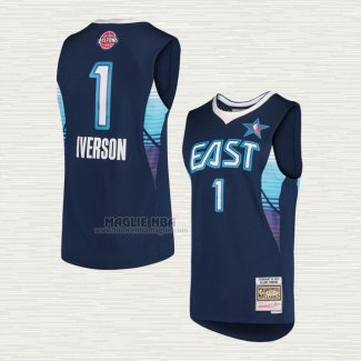 Maglia Allen Iverson NO 1 All Star 2009 Blu