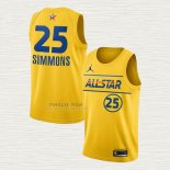 Maglia Ben Simmons NO 25 Philadelphia 76ers All Star 2021 Or