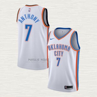 Maglia Carmelo Anthony NO 7 Oklahoma City Thunder Association Bianco