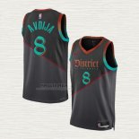 Maglia Deni Avdija NO 8 Washington Wizards Citta 2023-24 Nero