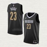 Maglia Derrick Rose NO 23 Memphis Grizzlies Citta 2023-24 Nero