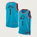 Maglia Devin Booker NO 1 Phoenix Suns Citta 2022-23 Blu