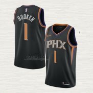 Maglia Devin Booker NO 1 Phoenix Suns Statement Nero