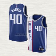 Maglia Harrison Barnes NO 40 Sacramento Kings Citta 2023-24 Blu