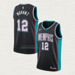 Maglia Ja Morant NO 12 Memphis Grizzlies Classic 20th Nero