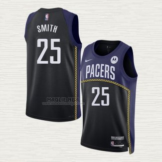 Maglia Jalen Smith NO 25 Indiana Pacers Citta 2022-23 Blu