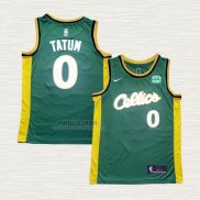 Maglia Jayson Tatum NO 0 Boston Celtics 2022-23 Verde