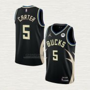 Maglia Jevon Carter NO 5 Milwaukee Bucks Statement 2022-23 Nero