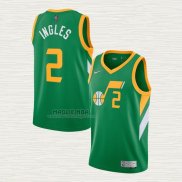 Maglia Joe Ingles NO 2 Utah Jazz Earned 2020-21 Verde